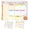 Weekly Planning To-Do-List Pad, 52 Undated Sheets for Daily To-Do Lists, Habit Tracking, Academic Scheduling, and Productivity Goals - Perfect for