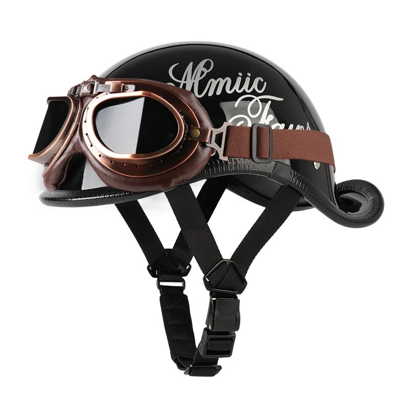 

VGV Полушлем мотоциклетный шлем Электромобиль велосипед Езда Локомотив для Круизера Ретро Четыре сезона Унисекс подросток ребенок L