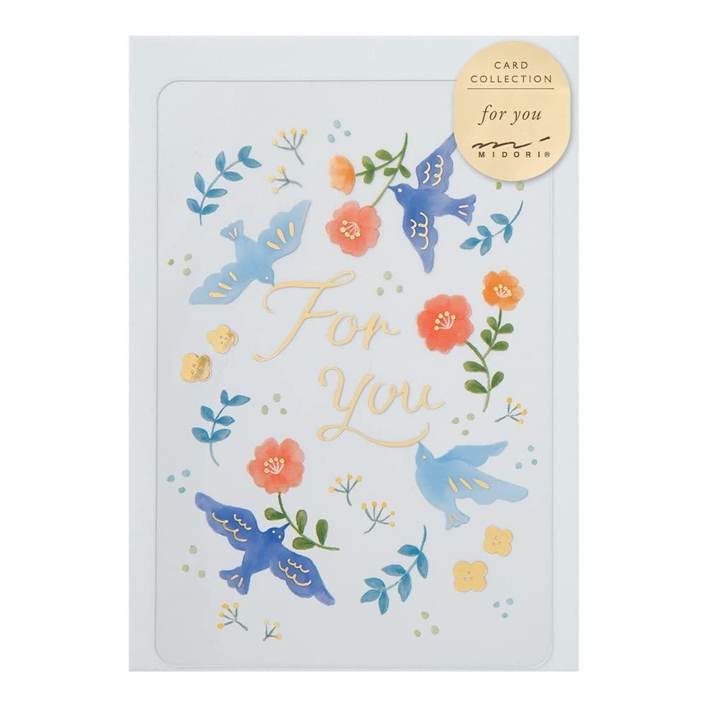 DESIGNPHIL MIDORI Transparent Card with Bird Pattern 88674006
