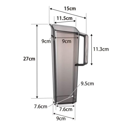 Yamazaki Tower 1.2L Water Bottle with Handle, Black, 11.5cm W X 15cm D X 27cm H (including Handle), Dishwasher Safe, Easy To Clean, Barley Tea Pot, 16