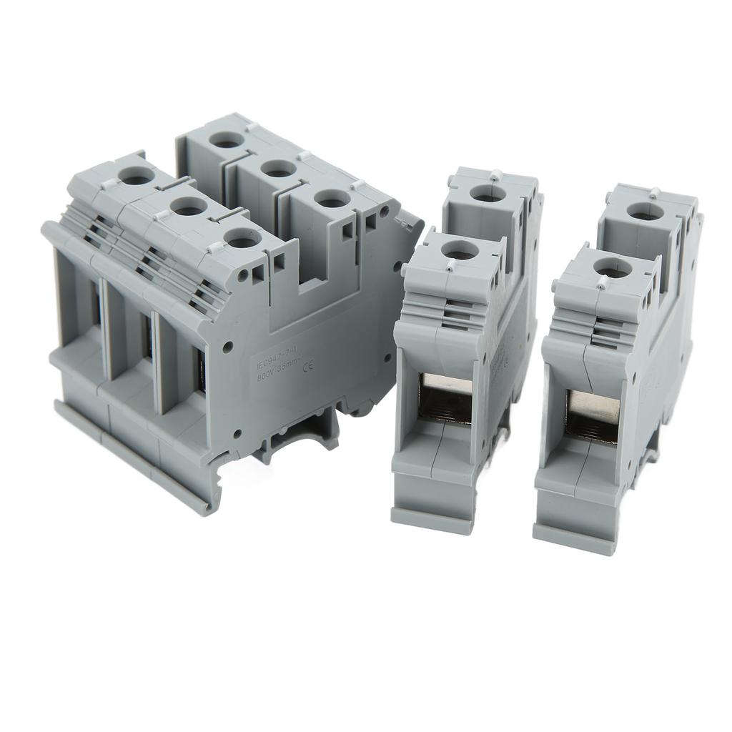 20pcs Terminal Block Rail Type 125A 800V Powerful Conductivity Ground Terminals for Electrical Wire