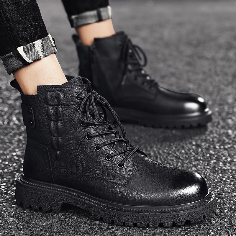 Fashion Men 2024 New Arrival Male Desert Boot Classic Men Business Outdoor Boots Lace-Up Genuine Leather Fashion Shoes