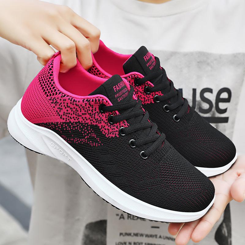 Women's Breathable Fly-Knit Running Shoes - Spring & Autumn Casual Mesh Sneakers