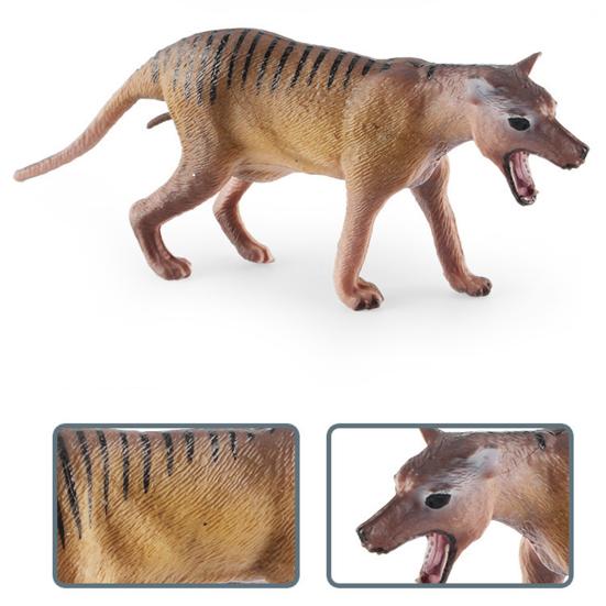 Wolf Statue Model Species Cognition Realistic Wild Animal Miniature Figurine Ornament Plastic Wolf Figurine Model Desktop Decoration Model Gift