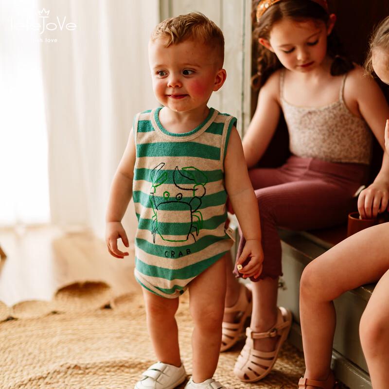 LELE JOVE Nordic Striped Baby Romper 90