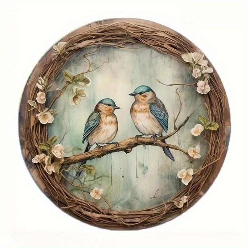 

2D Плоский 20*20см, Круглая Деревянная Вывеска Ласточка, Декор для Входа, Подарок, Добавьте Деревенский Шарм Дому, Кухне, Саду или Офису. 20*20cm