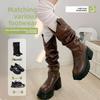Matching Boots Socks - Long Knee-length Stockings In White for Autumn and Winter, Without Bones, Pile-style Stockings, Long Boots, Long Socks