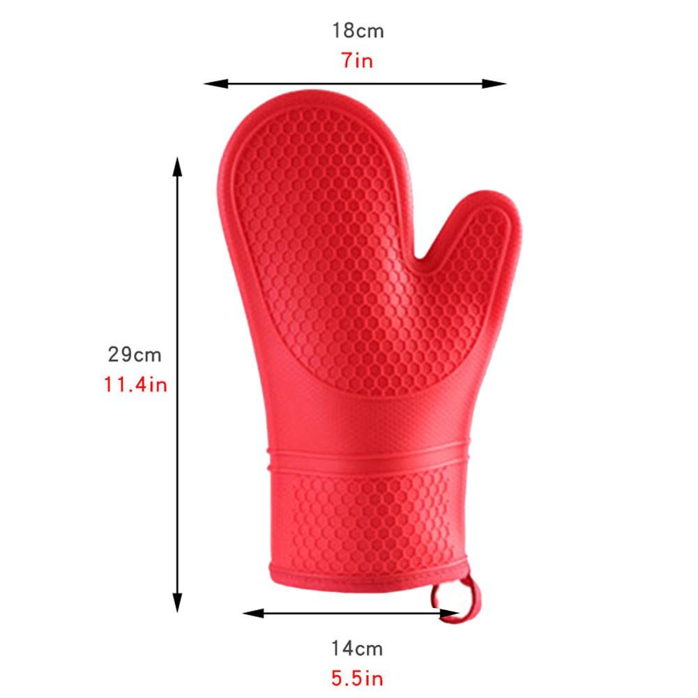 29*18cm Isolierte Handschuhe Schwarz/Grau/blau/rot Hitzebeständig