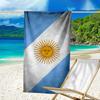 Ręcznik plażowy z mikrofibry z wzorem flagi Argentyny, lekki i szybkoschnący, na letnie podróże, niezbędny na plażę, basen, na zewnątrz