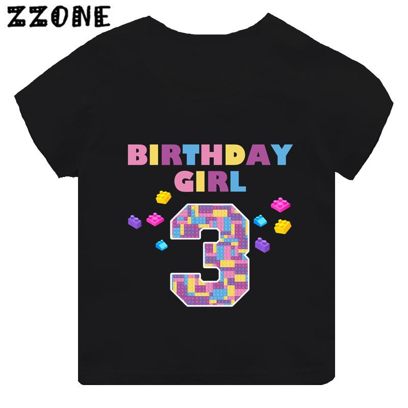 Master Builder Blocks Building Print Cartoon Girls Clothes 1 2 3 4 5 6 7 8 9 Years Happy Birthday Kids T Shirt Baby Boys TShirt