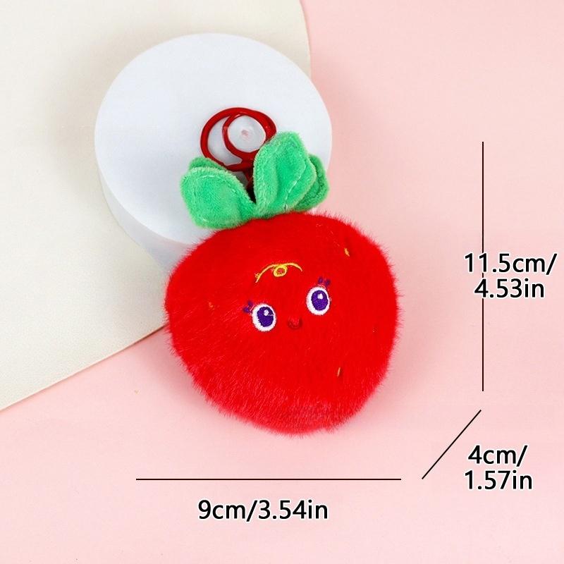 

Милый плюшевый брелок в виде фрукта и овоща, наполненный брелоками, подвеска для рюкзака, женские аксессуары для ключей от машины