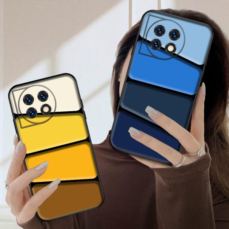 Colored color blocks For OnePlus 8 9 11 12 13 10 Pro 9RT 8T 12R Ace 3 5 2V Nord CE 4 Lite N20 SE 30 200 silicone soft phone case