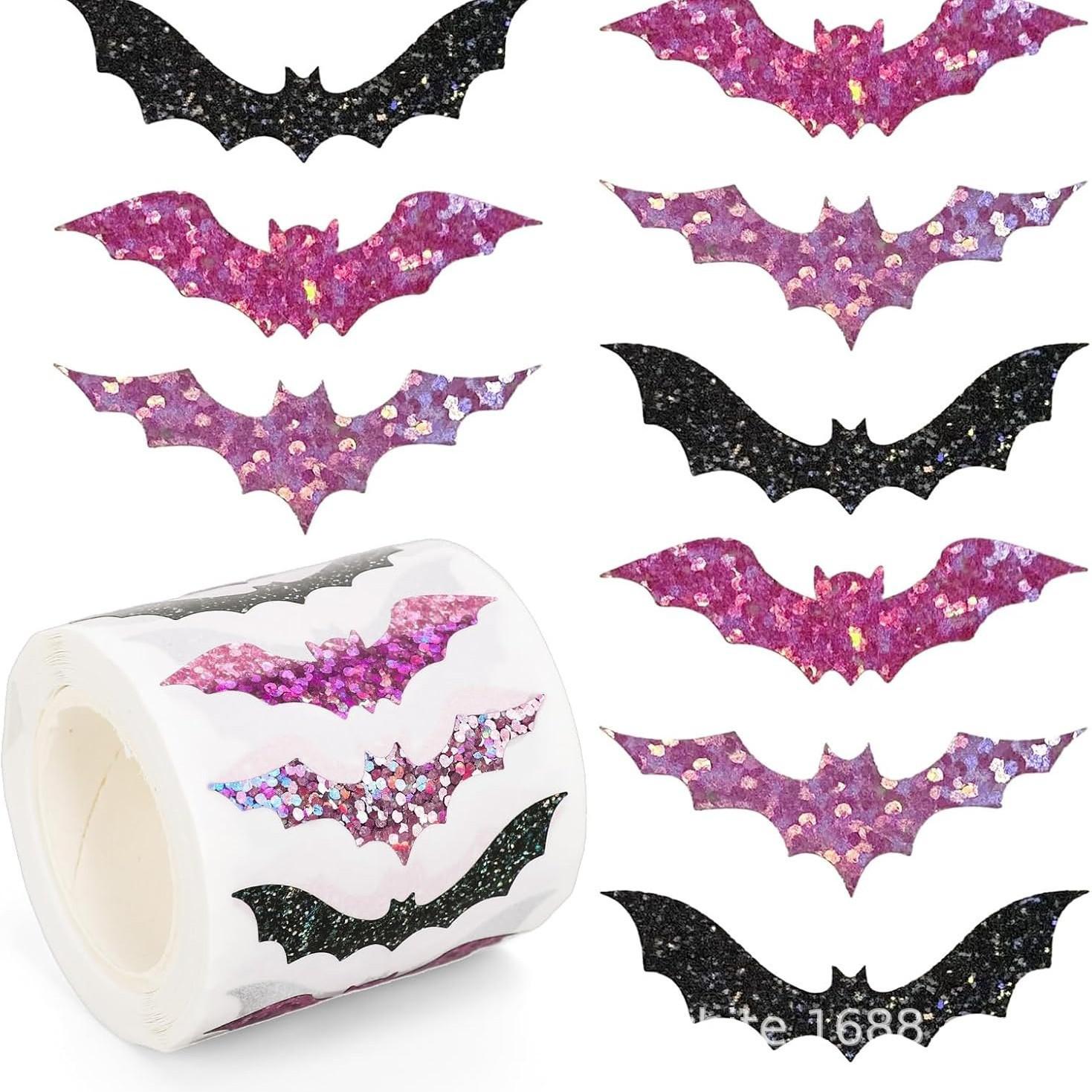 

Halloween Party Pumpkin & Ghost Waterproof Stickers - Self-Adhesive Decoration for DIY Journals 500 Pieces/Roll