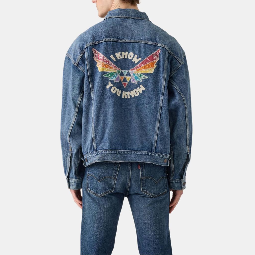Levis Simple Comfortable Versatile Back Embroidered Long Sleeve Denim Jacket Unisex jackets 002FF-0000