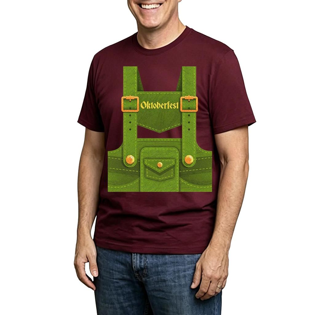 Men's Casual Printed Round Neck Short Sleeve T-Shirt, Lightweight Breathable Tee