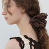 Voor Lace Flower Stripe Scrunchie_Large_Brown