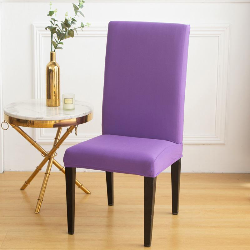 

4/6PCS Solid Color Dining Chair Covers Removable and Machine-Washable Kitchen Parsons Chair Covers For Hotel Banquets and Party 4PCS