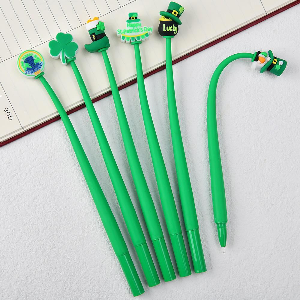 48Pcs St Patrick's Day Comfortable Grip Stationery School Office Supplies Prize Gift Writing Tools Holiday Gift Novelty Stationery Teacher Party Fa
