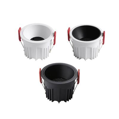 Spot LED encastrable rond antireflet en nid d'abeille à intensité variable COB 5 W 7 W 10 W 12 W pour chambre à coucher, intérieur et maison