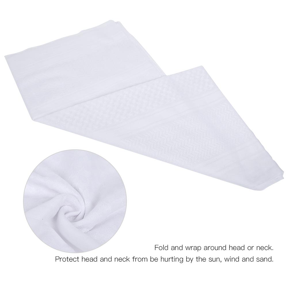 Polyester Muslim Headscarf Headband Suit Headpiece for Saudi Arabia Dubai UAE Travelingwhite square