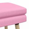 Double Layer Bench Pink 110 x 40 x 47 cm Fabric