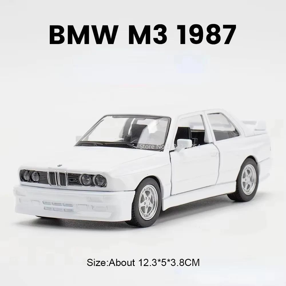 1:36 BMW M3 1987 M4 CSL Model Toys Diecast Miniature Car Doors Opened with Pull Back Vehices Decorative Collection Children Gift