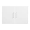 Laundry Room Wall Cabinet, 2-Tier Wall Mounted Hanging Cabinet with Adjustable Shelf, Cupboard Storage with 2 Doors, for Kitchen, Bathroom, Laundry,