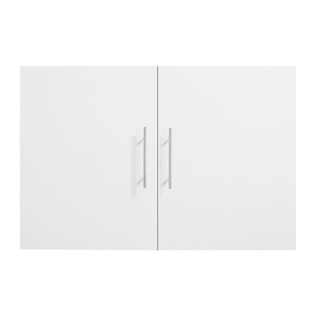 Laundry Room Wall Cabinet, 2-Tier Wall Mounted Hanging Cabinet with Adjustable Shelf, Cupboard Storage with 2 Doors, for Kitchen, Bathroom, Laundry,