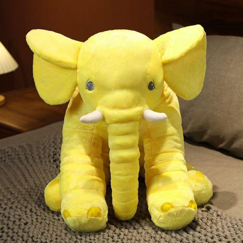 

Fuzzy Large Elephant Stuffed Animal, Adventure Stuffed Elephant Toy, Brave Room Elephants Plush Decor Gift 40cm жёлтый