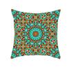 Bohemian Printed Peach Skin Velvet Pillow Cover Colorful Geometric Abstract Ethnic Style Pillow Cover