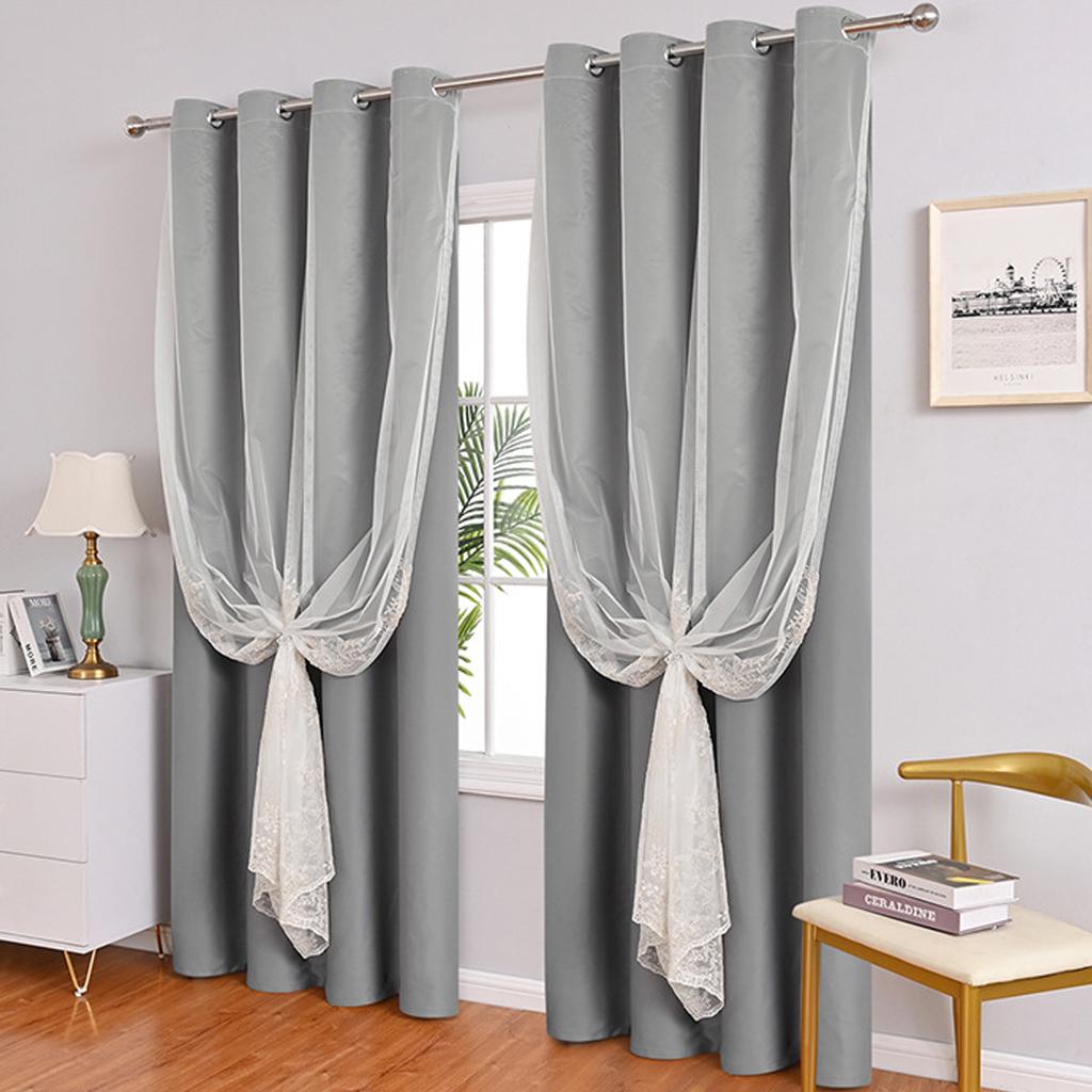1pc Blackout Curtain for Living Room & Bedroom, Easy Installation Heat Insulation Sunshade Fabric, Enhances Privacy Window Decor