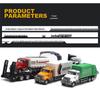 Children's Alloy Transport Toy: Pull-Back Fire Truck, Trailer, Tank & Excavator