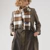 ABRAHAM MOON Merino Wool Muffler 25cm - Natural Dress Stuart