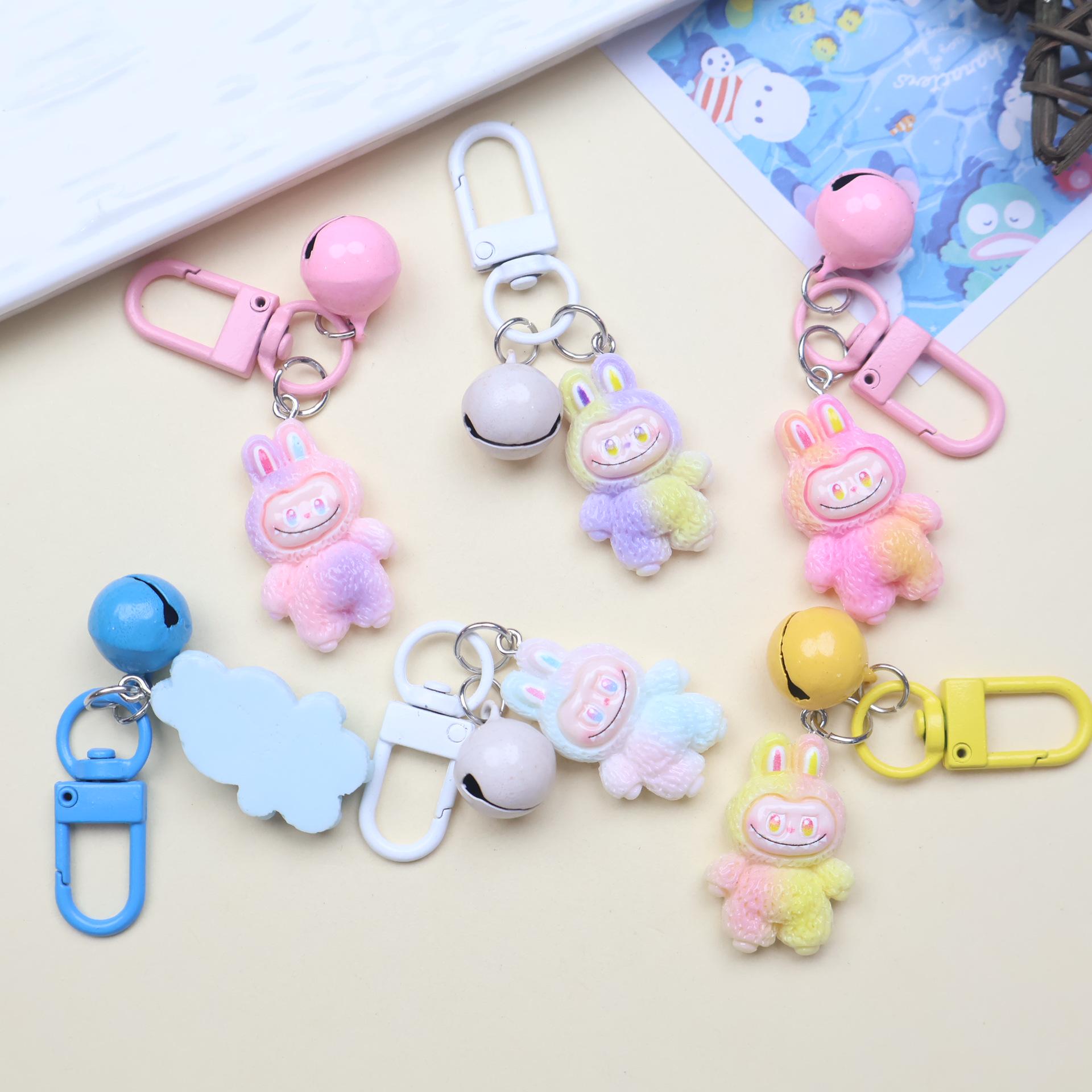 Cartoon Resin Doll Keychain & Phone Lanyard - Colorful Pendant Gift Accessory