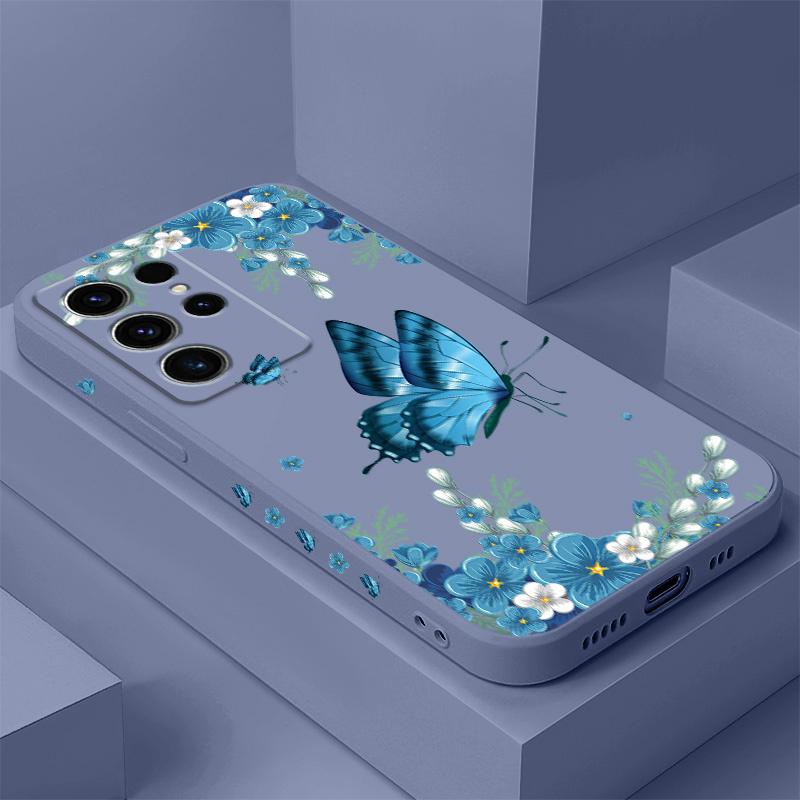 Exquisite Butterfly Phone Case For Samsung Galaxy S25 S24 S23 S22 S21 S20 S10 S10E Ultra Plus FE Note 20 Ultra Plus Cover