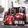 Michael Olise Player Season Blankets Flannel Printed Breathable Warm Throw Blanket for Home Office Bedspreads 0708a45