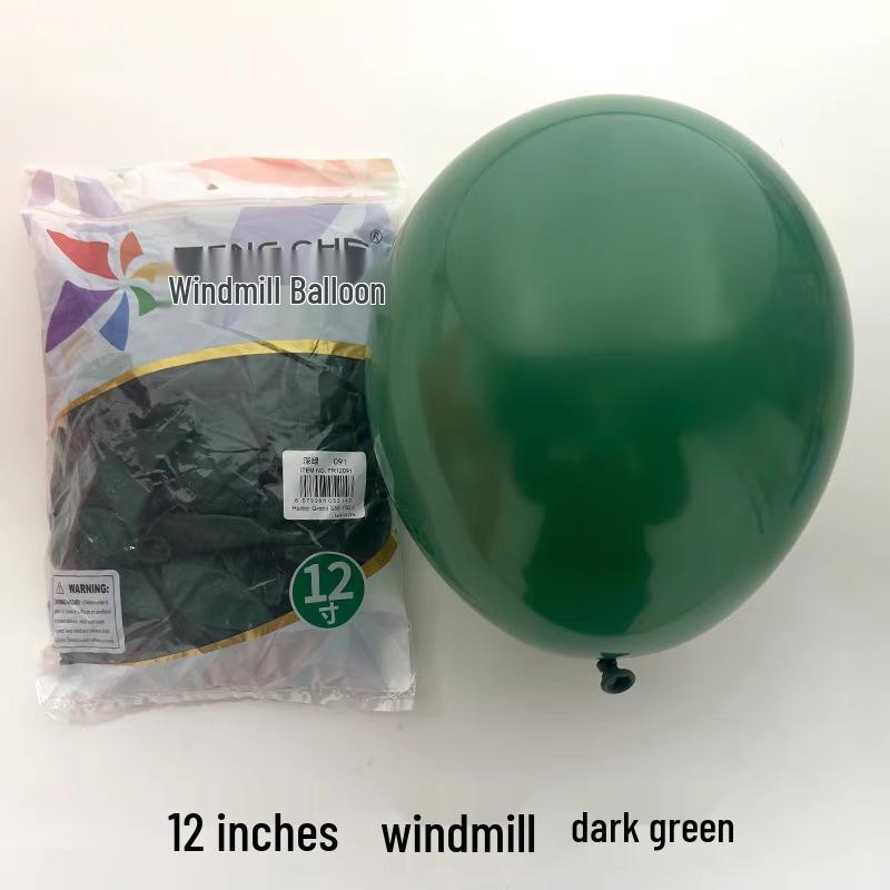 Pinwheel 12 Thick Round Latex Balloons for Birthday, Wedding, and Party Decorations - 100 pcs/bag, 3.2g each.