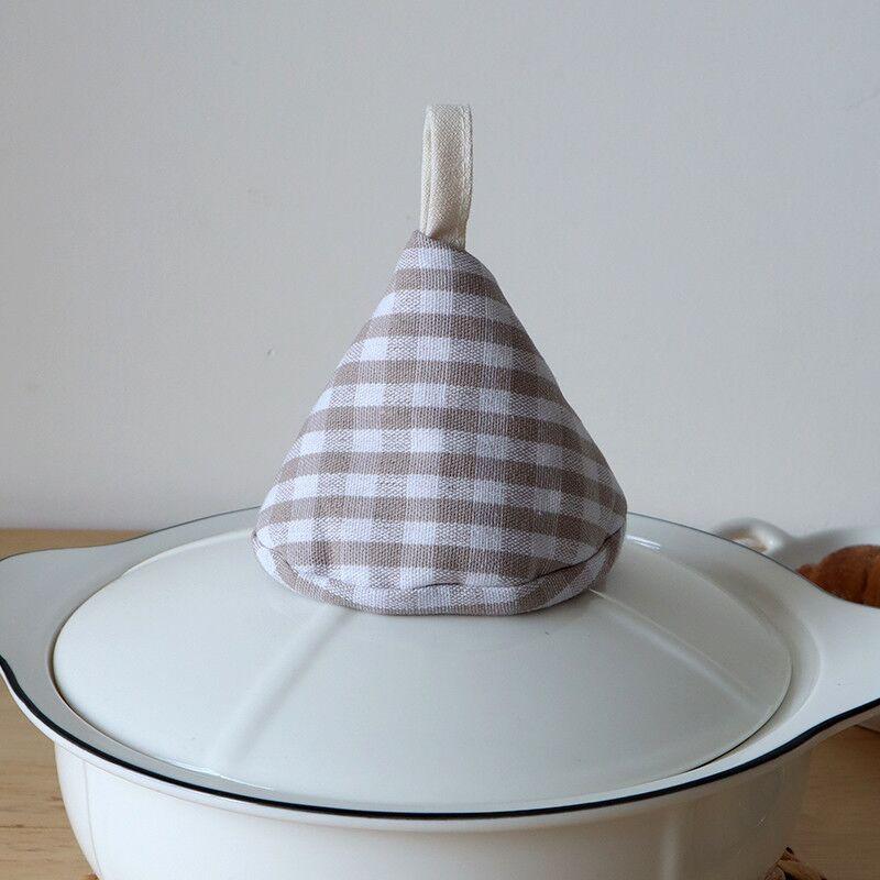 1 Unidad Tapa Triangular para Olla Capucha Animal de Dibujos Animados Algodón Cocina Aislamiento Clip Asa Guante Regalo de Navidad