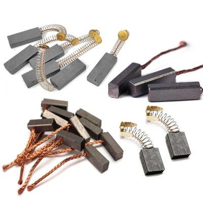 10 piezas de escobillas de carbón para reparación de motores eléctricos genéricos.