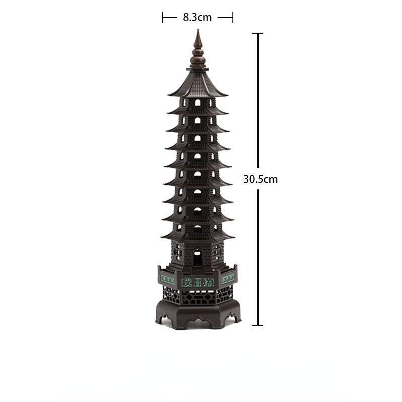Creative Alloy Pagoda Incense Burner Household Indoor Vertical Incense Stick Tea Ceremony Zen Home Decoration Ornaments