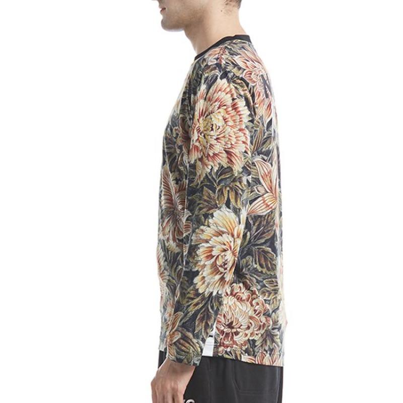 Y-3 Unisex Floral Print Long Sleeve Tee Multi-color DP0566