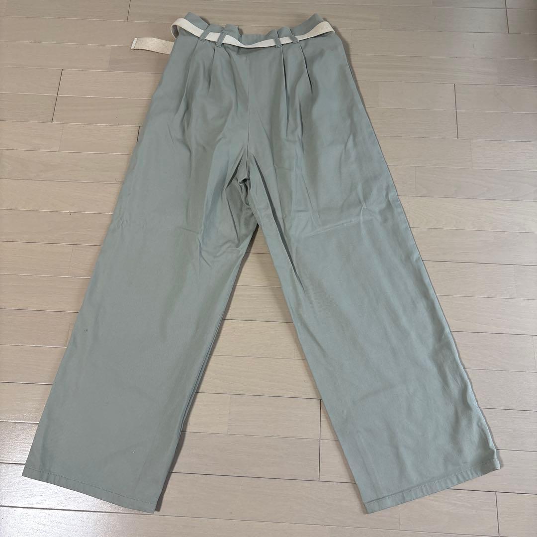 IENA Wide Pants Gray with Belt Size 38