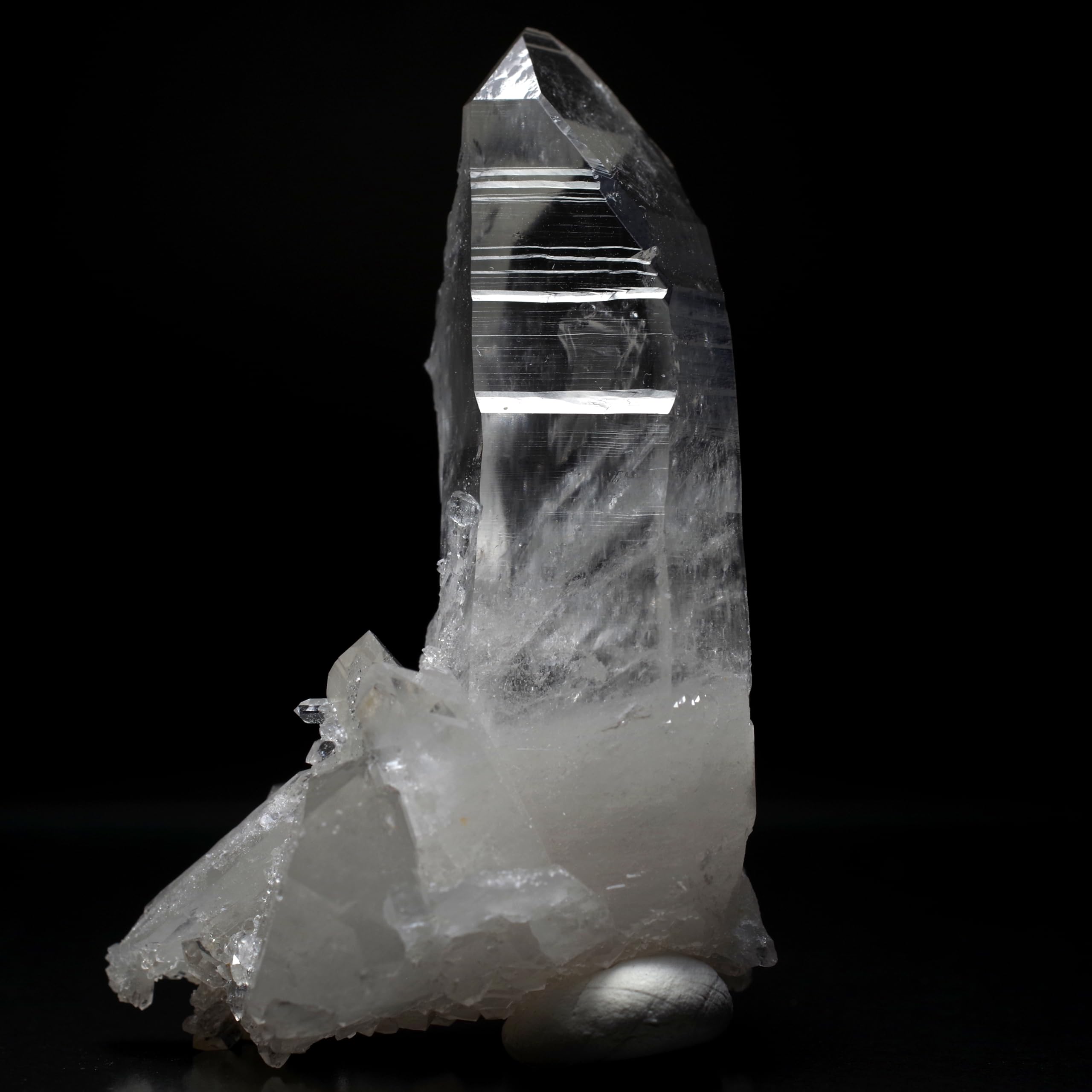 

[N2 Stone Natural] Natural Quartz Crystal Cluster - Arkansas, USA - Specimen | (83 | One-of-a-kind Rough Stone: Approx. 42g, 39x25x59mm)