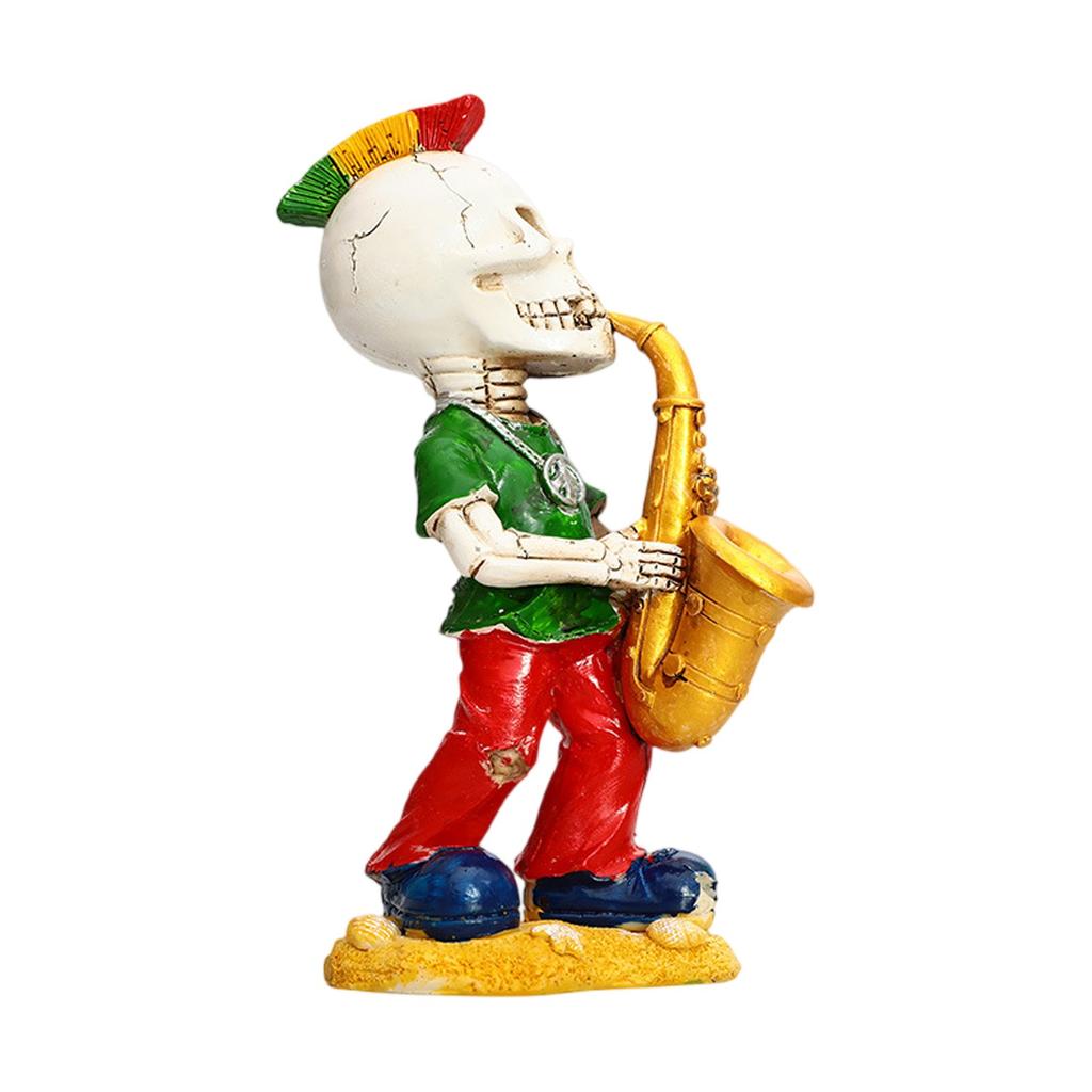 Halloween Band Skeleton Resin Ornament Decoration
