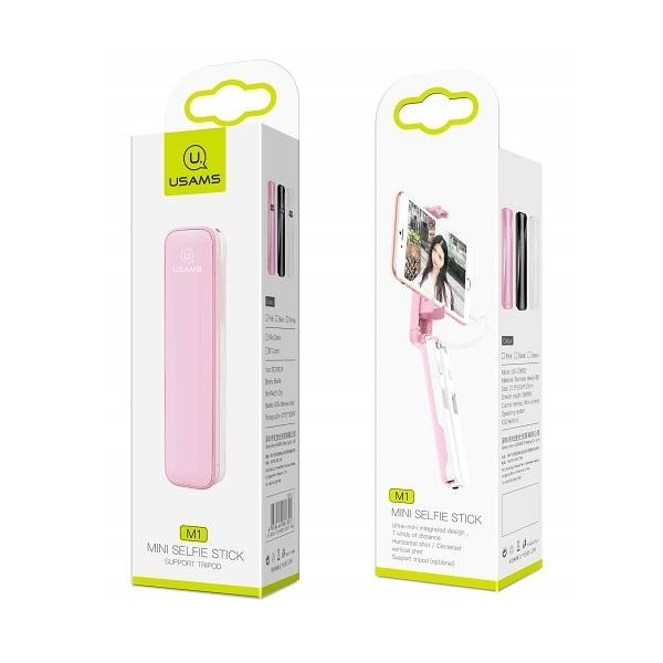 Usams Selfie Stick M1 Mini 3,5Mmzielony/Green Zb5203 (Us-Zb052)