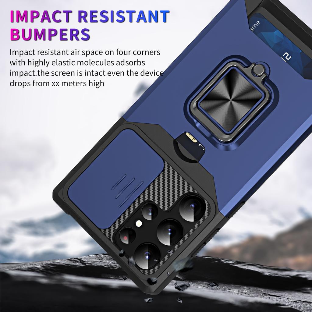 Geldbörsenringhalter Rüstungsständer-Case Samsung S21 S23 S24FE A55 A35 A25 Kartensteckplatz Galaxy S25 S24 S23 S22 Ultra S22 S23Plus