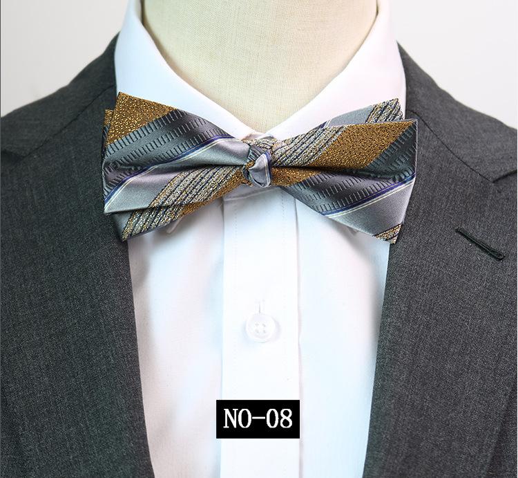 Pattern Bow Tie Men'S Banquet Business Wedding Groom Best Man Gentleman'S Dress Studio Burgundy Navy Bow