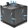 Outdoor Air Conditioner Cover PVC Mesh Leaf Guard Breathable Waterproof 2-in-1 Black for Outside Unit