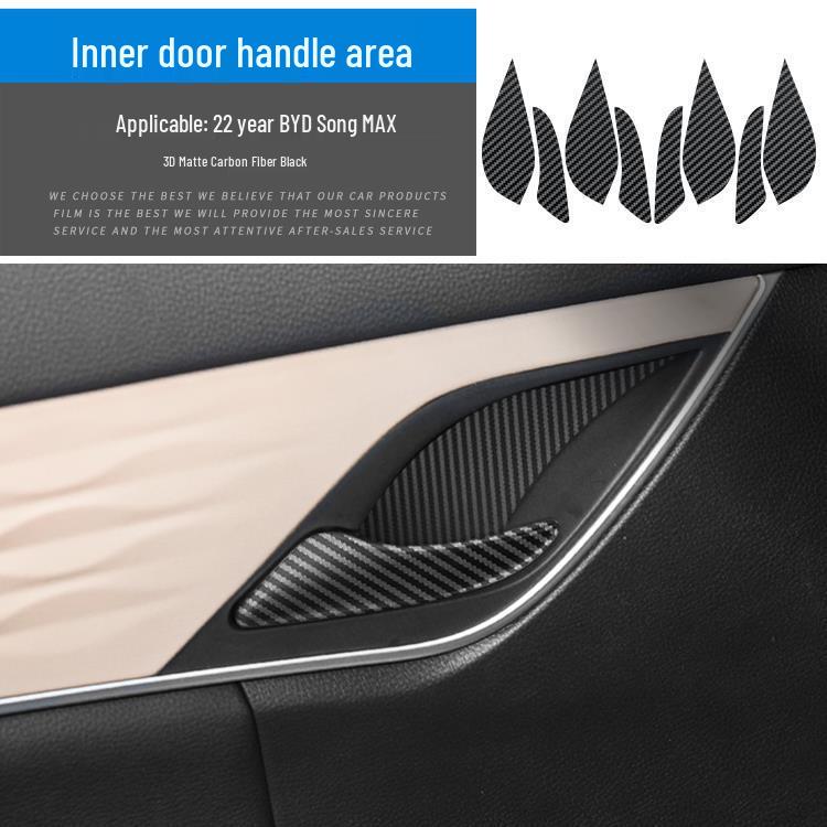 BYD Song Max 21-22 Kohlefaser Mittelkonsolenaufkleber - Gebürstet Schwarz Innenraumverkleidung