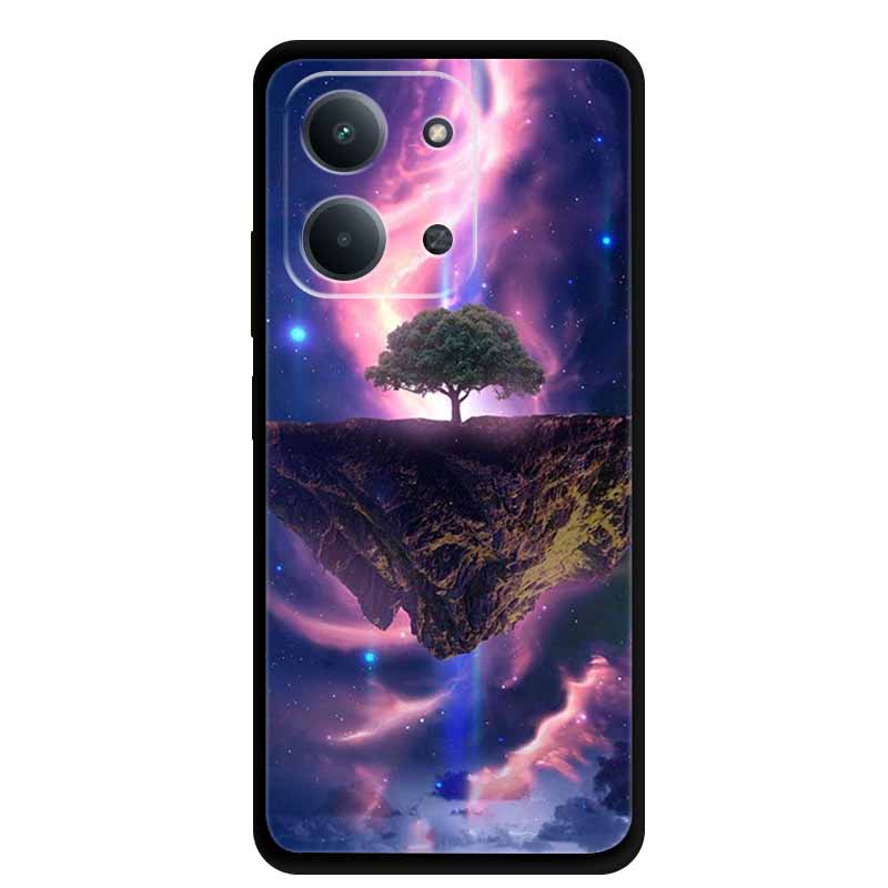 Case For Xiaomi Redmi 15C 5G European Colorful Flower Black Soft Silicone TPU Phone Case For Redmi 15C 4G Shell ProtectionBumper